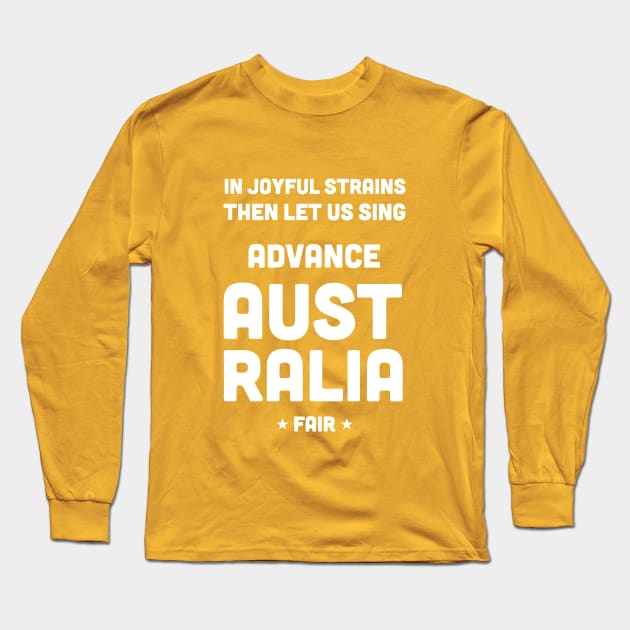 Australian national anthem — Advance Australia Fair Long Sleeve T-Shirt by stariconsrugby